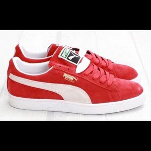 Red Suede Pumas